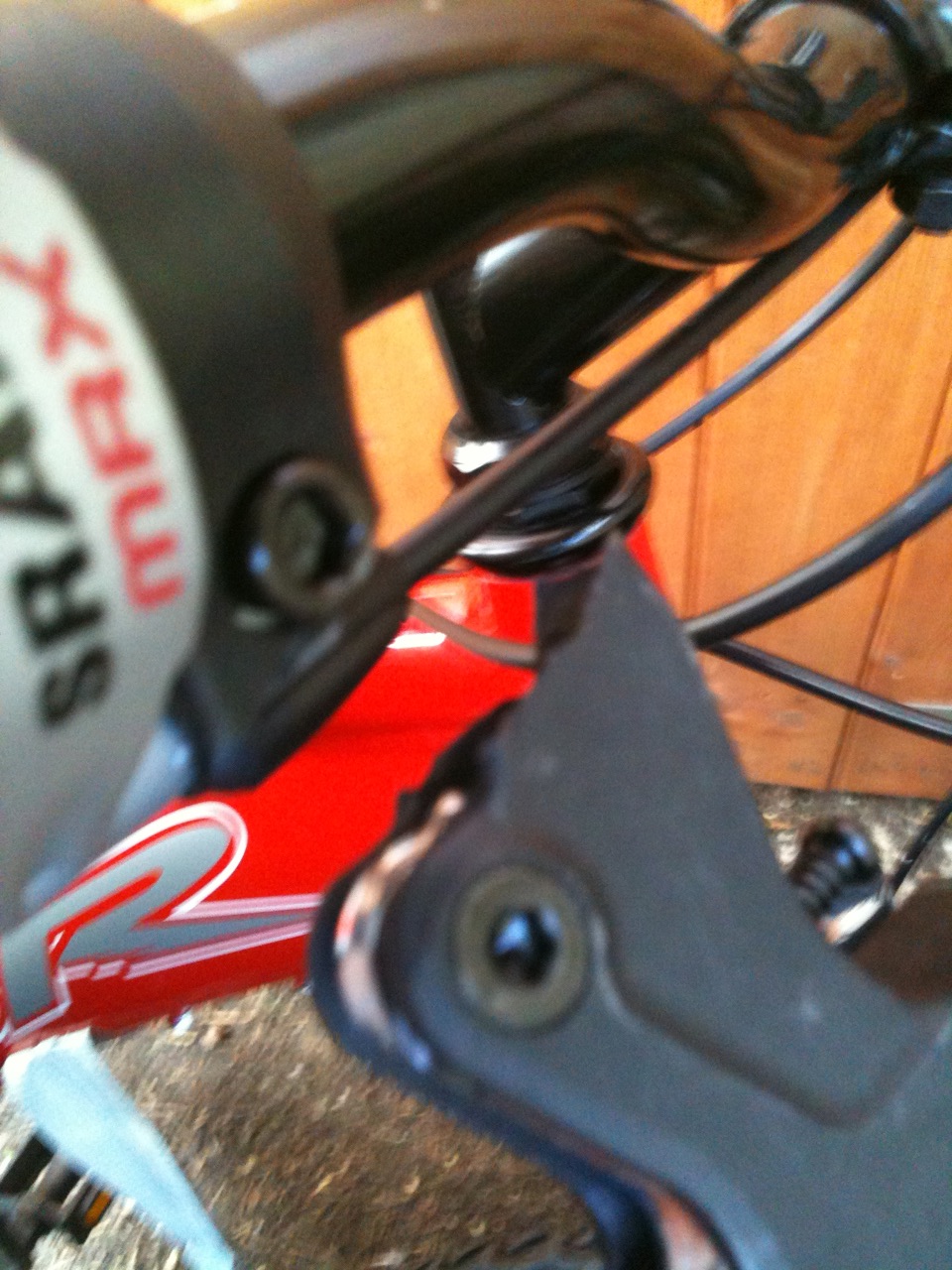 bike1 Snapped brake lever - actually the black plastic bracket that attaches it to the handlebars is the bit that has sheared off.
