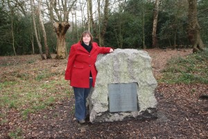Me with Gypsy Smith's memorial stone in Epping Forest